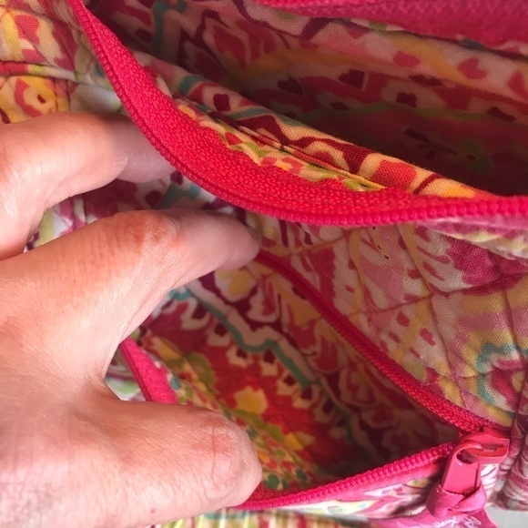 Vera Bradley 100% cotton Capri melon paisley bucket tote bag purse - Picture 6 of 8